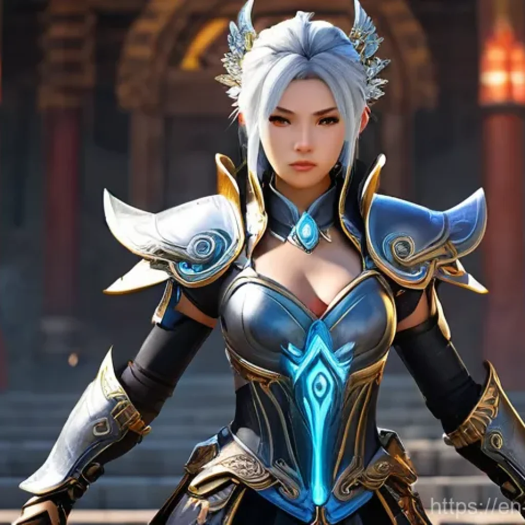 블레이드소울 레볼루션 고레벨 레이드 공략 - **Prompt:** A highly detailed, dynamic portrait of a powerful female warrior from Blade & Soul Revol...